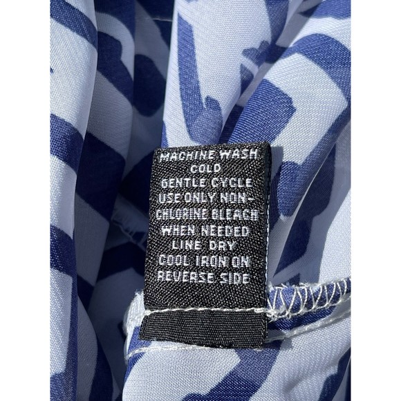 Wishful Park blue and white sheer pullover shirt size Small - Picture 8 of 10